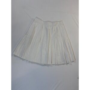 NWT Banana Republic Petite Pleated Midi Skirt White Size 0P